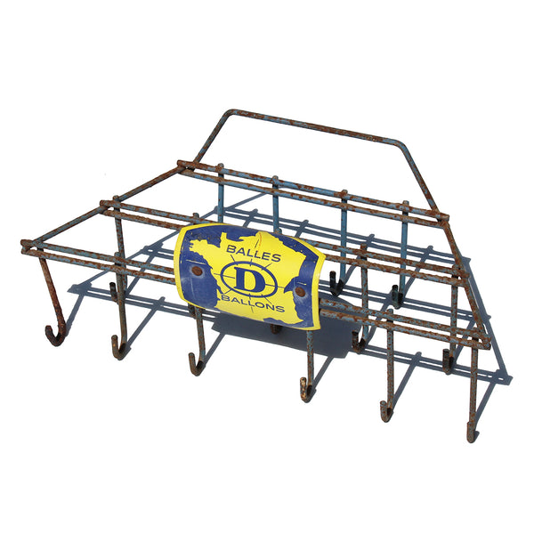 Ancien petit présentoir publicitaire Delacoste 30 cm / pour balles et / ou ballons