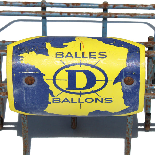 Ancien petit présentoir publicitaire Delacoste 30 cm / pour balles et / ou ballons
