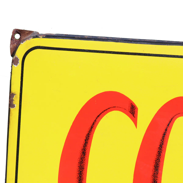 Plaque émaillée publicitaire COPANOR avec carnet épargne – Vintage – Années 1950/1960