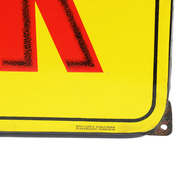 Plaque émaillée publicitaire COPANOR avec carnet épargne – Vintage – Années 1950/1960