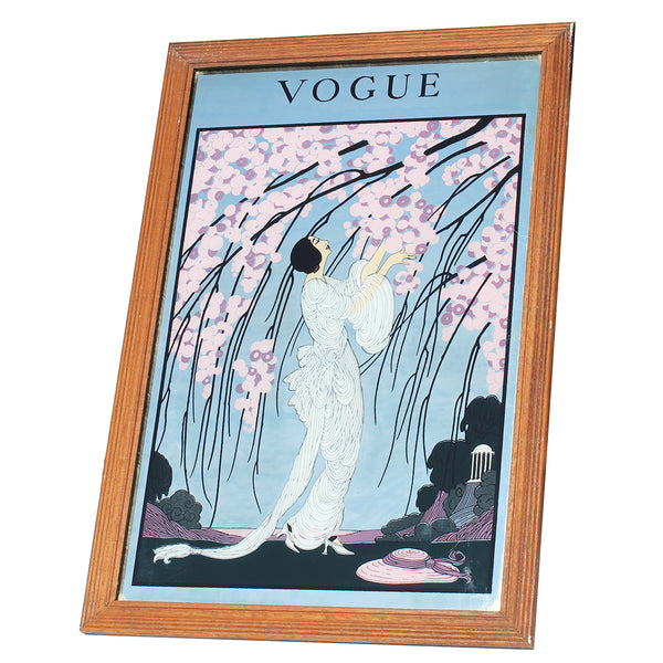 Miroir publicitaire vintage couverture Vogue mars 1919 de Helen Dryden