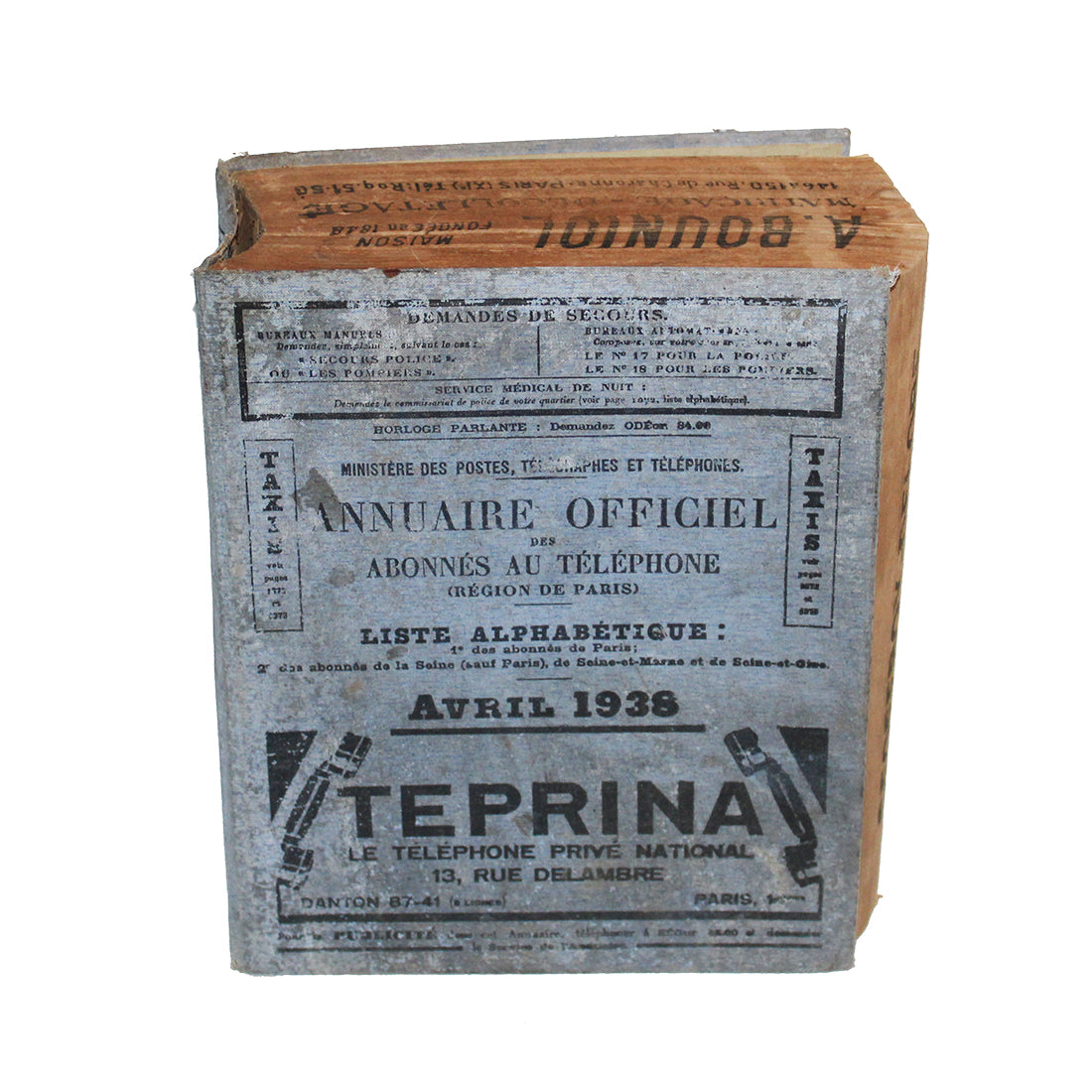 Ancien bottin annuaire officiel des abonnés au téléphone Région de Paris 1938