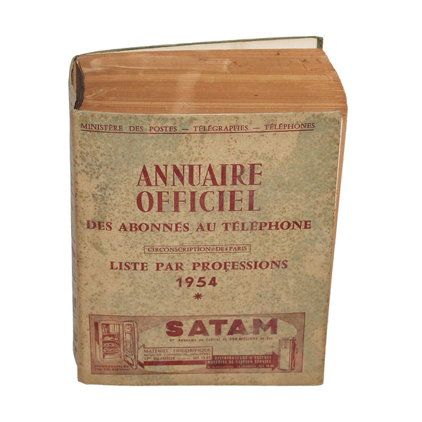 Ancien bottin annuaire officiel des abonnés Professions Région de Paris 1954