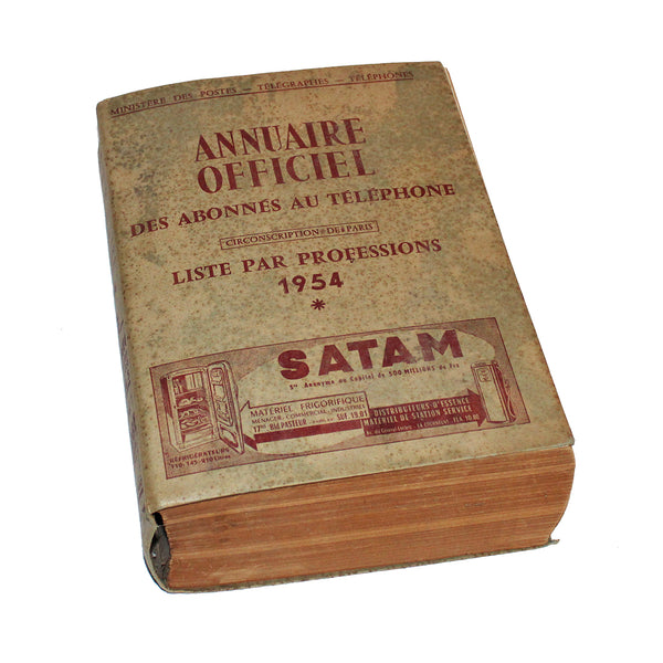 Ancien bottin annuaire officiel des abonnés Professions Région de Paris 1954