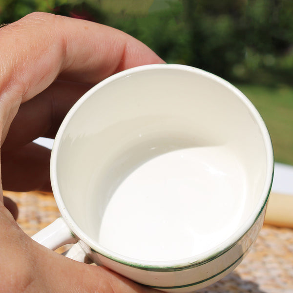 Ancienne tasse à café en faïence de Digoin Sarreguemines modèle Monique