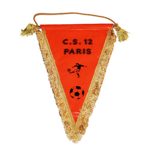 Football Memorabilia grand fanion vintage C.S. 12 Paris / La Camillienne