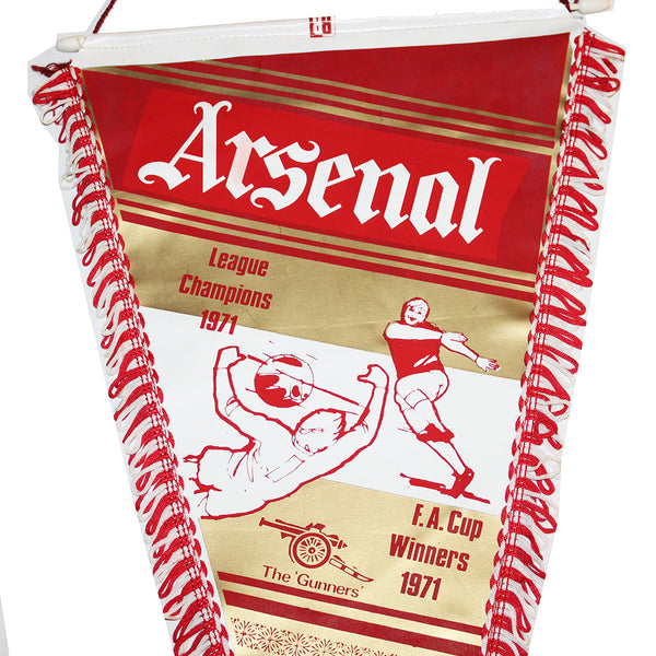 Football Memorabilia grand fanion 52 cm vintage Arsenal FC / Pennant