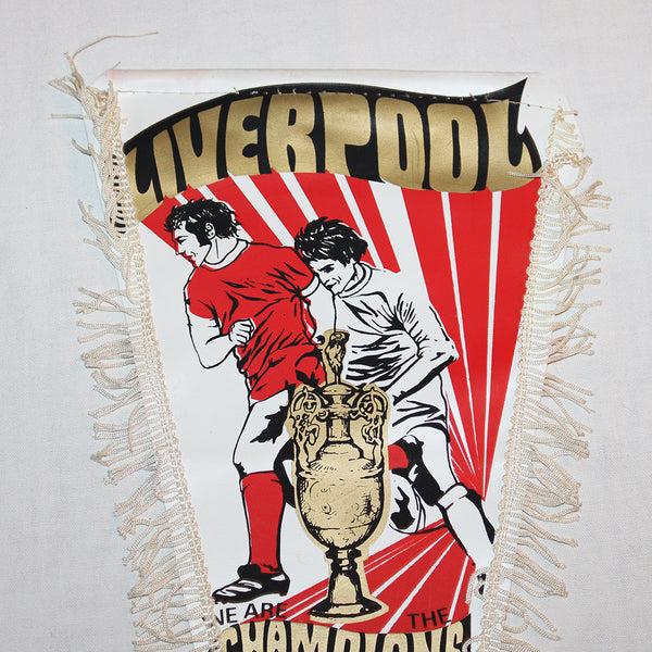 Football Memorabilia grand fanion 42 cm vintage Liverpool / Champion 1972 / 1973