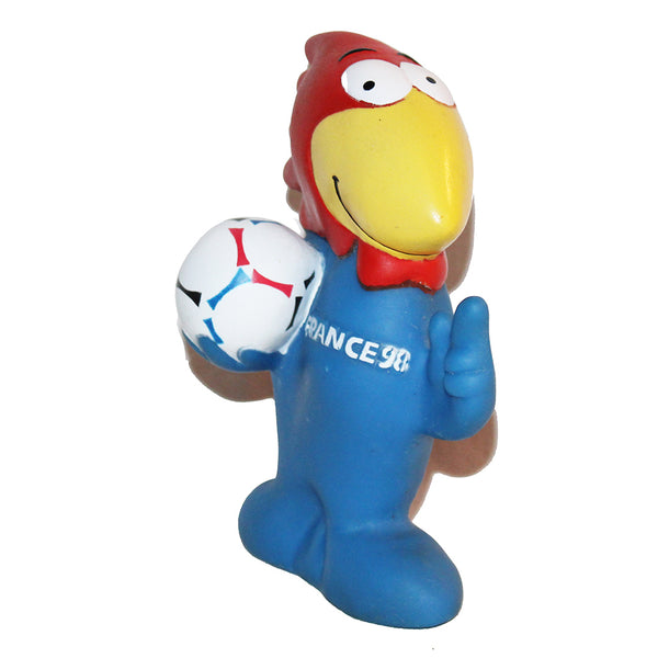 Jouet pouet vintage mascotte Footix / Coupe du Monde football France 98 ( 1995 )