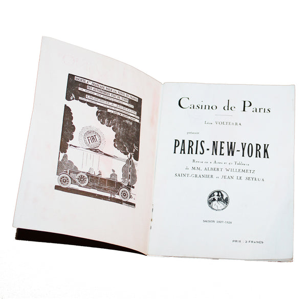 Programme de théâtre 1927 - 1928 / Casino de Paris / Paris - New-York