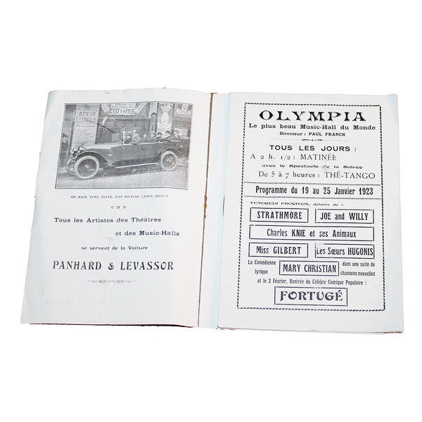 Programme de théâtre du 19 au 25 janvier 1923 / Olympia de Paris