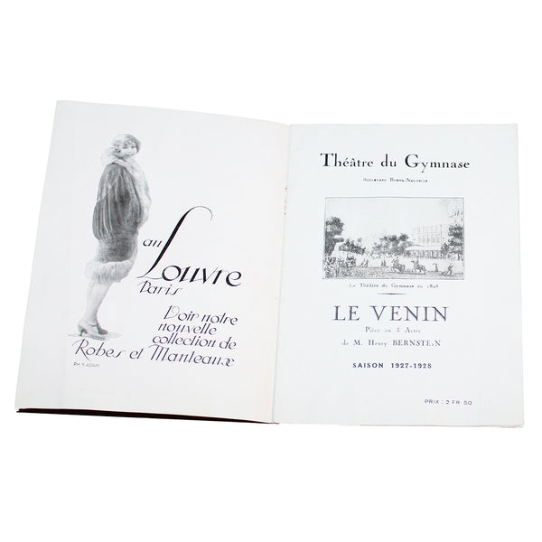 Programme de théâtre du gymnase 1927 - 1928 / Le Venin / Barjansky