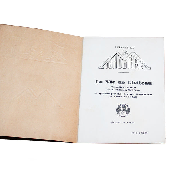 Programme du théâtre de La Michodière 1928 - 1929 / La Vie de Château