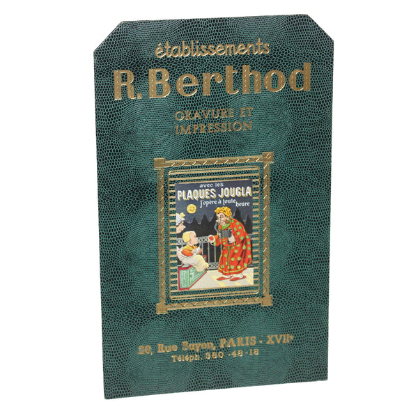 Ancien carton publicitaire - Établissements R. Berthod (Paris) – Plaques Jougla