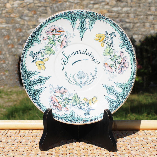 Ancienne assiette publicitaire Samaritaine 20 cm modèle Arras / Lunéville