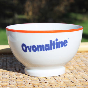 Bol publicitaire vintage Ovomaltine en porcelaine