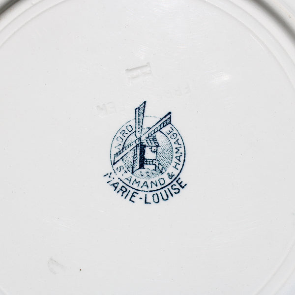 Ancienne assiette plate 23 cm en faïence de Saint Amand modèle Marie Louise