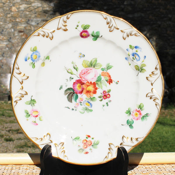 Ensemble de 6 assiettes anciennes en porcelaine Vieux Paris  / Louis André & Cie