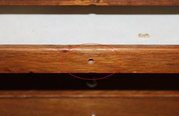 Layette de dentiste transportable ancienne en bois – Meuble de métier – Rideau coulissant