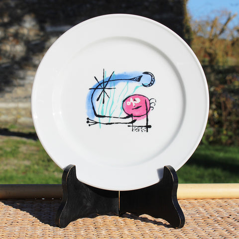 Assiette vintage en porcelaine 20.3 cm Joan Miro Suite la Bague d'Aurore 1957