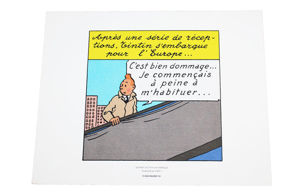 Offset x 3 / Tintin en Amérique / Planche n°  Strip / Hergé ( 2010 )