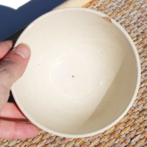 Ancien bol en faïence de HB & Cie / Choisy le Roi coloris crème