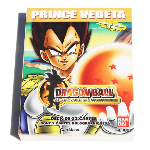 Deck de 32 cartes à jouer sous blister / Dragon Ball Z / série Prince Vegeta / Bandaï ( 2009 )