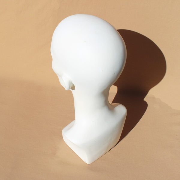 Marotte / présentoir / tête à chapeau vintage 39 cm en résine