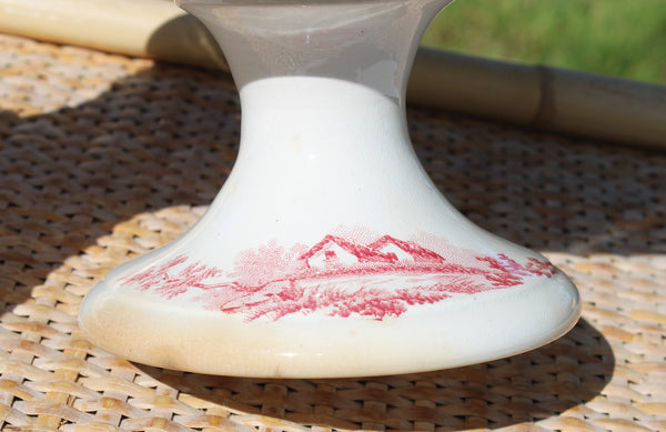 Ancien compotier en faïence de Pexonne modèle Champêtre