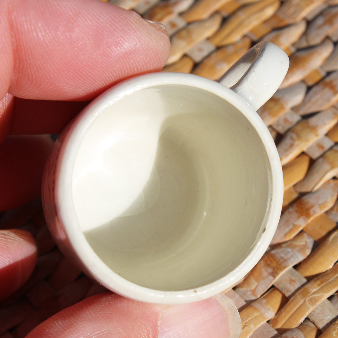 Ancienne Petite Tasse à Café Gien L'école Buissonnière - Dînette Vintage
