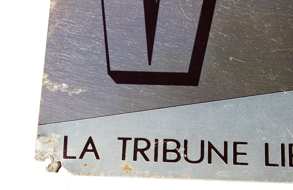 Plaque en tôle d'aluminium d'hôtel / Guide National du Voyageur / Étape VRP / Chambre Syndicale Nationale de la Représentation Commerciale