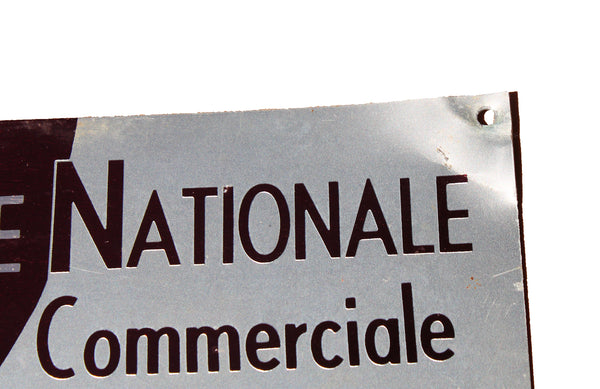 Plaque en tôle d'aluminium d'hôtel / Guide National du Voyageur / Étape VRP / Chambre Syndicale Nationale de la Représentation Commerciale