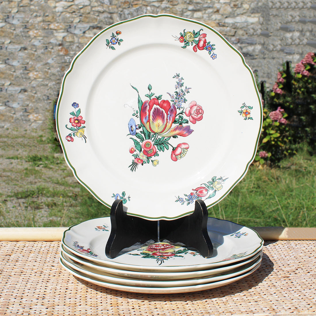 Ensemble de 5 assiettes plates 25 cm / Villeroy & Boch modèle Alt Strassburg