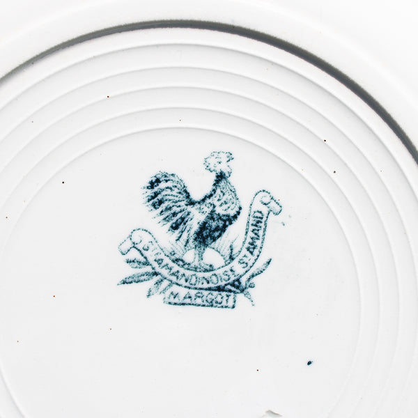 Paire d'assiettes creuses 22 cm en faïence de Saint Amand modèle Margot