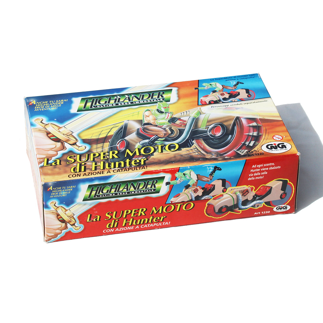 Jouet vintage Highlander ( 1996 ) / La Super Moto di Hunter / en boîte