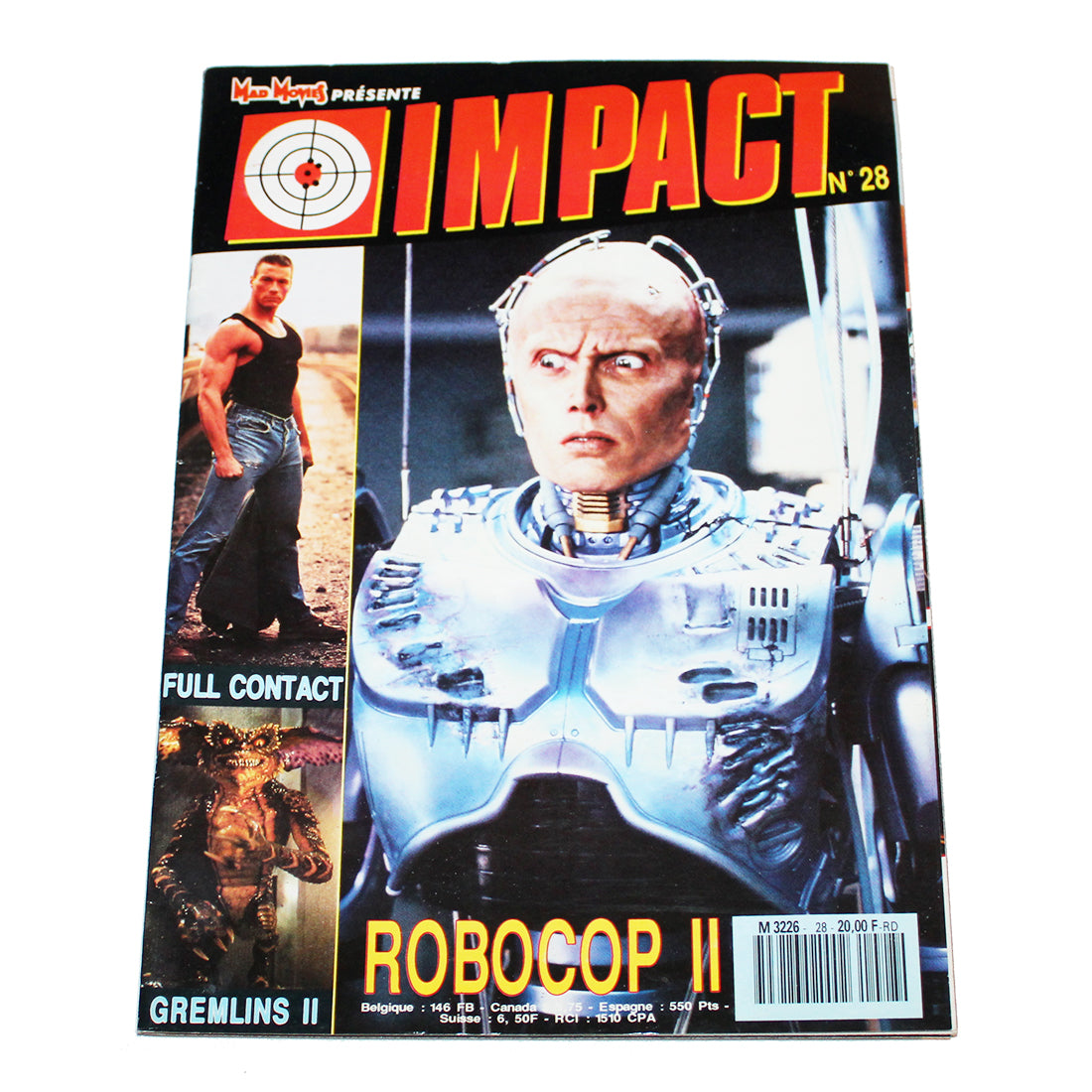 Magazine / revue Mad Movies / Impact numéro 28 / Gremlins 2 / Robocop 2 / Full Contact ( 1990 )