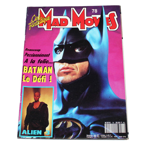 Magazine / revue Mad Movies numéro 78 / Batman le Défi / Alien 3 ( 1992 )