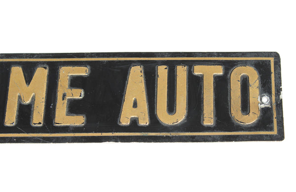 Plaque en tôle d'aluminium vintage / Alarme Auto