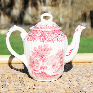 Ancienne petite verseuse / cafetière 12.5 cm Villeroy & Boch modèle Burgenland rouge