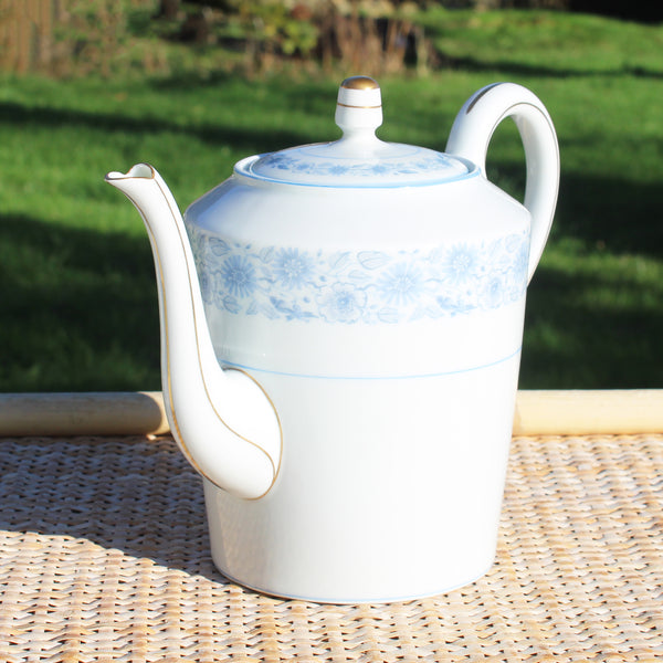 Verseuse Cafetière Théière CH. Field Haviland Limoges décor floral bleu
