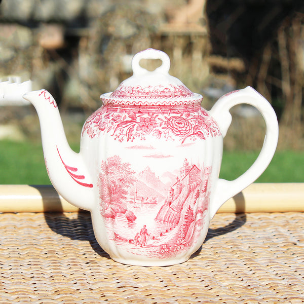 Ancienne petite verseuse / cafetière 12.5 cm Villeroy & Boch modèle Burgenland rouge