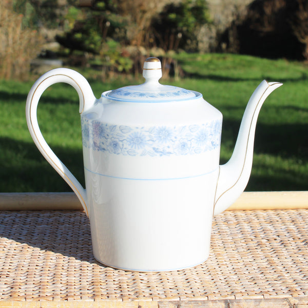 Verseuse Cafetière Théière CH. Field Haviland Limoges décor floral bleu