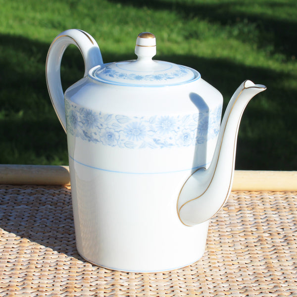 Verseuse Cafetière Théière CH. Field Haviland Limoges décor floral bleu