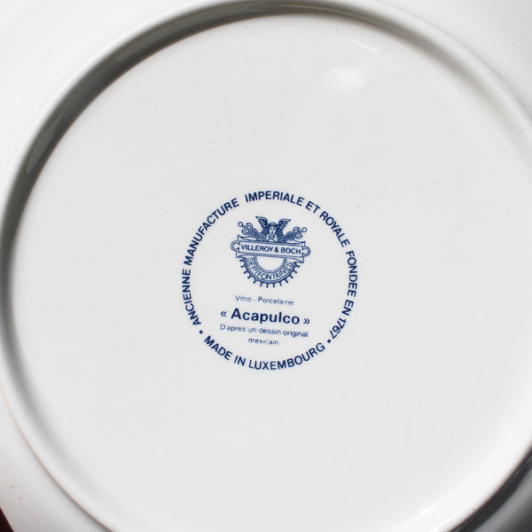 Assiette creuse à soupe vintage Villeroy & Boch modèle Acapulco ( à l'unité )