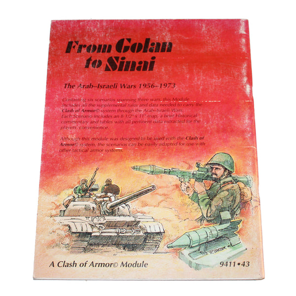 Wargame Clash of Arms Games / Module From Golan to Sinai ( 1994 )