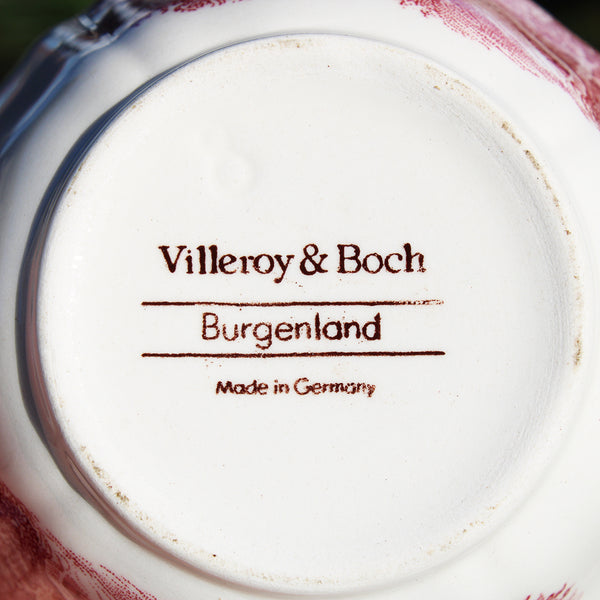 Ancien pot à lait / crémier Villeroy & Boch modèle Burgenland rouge