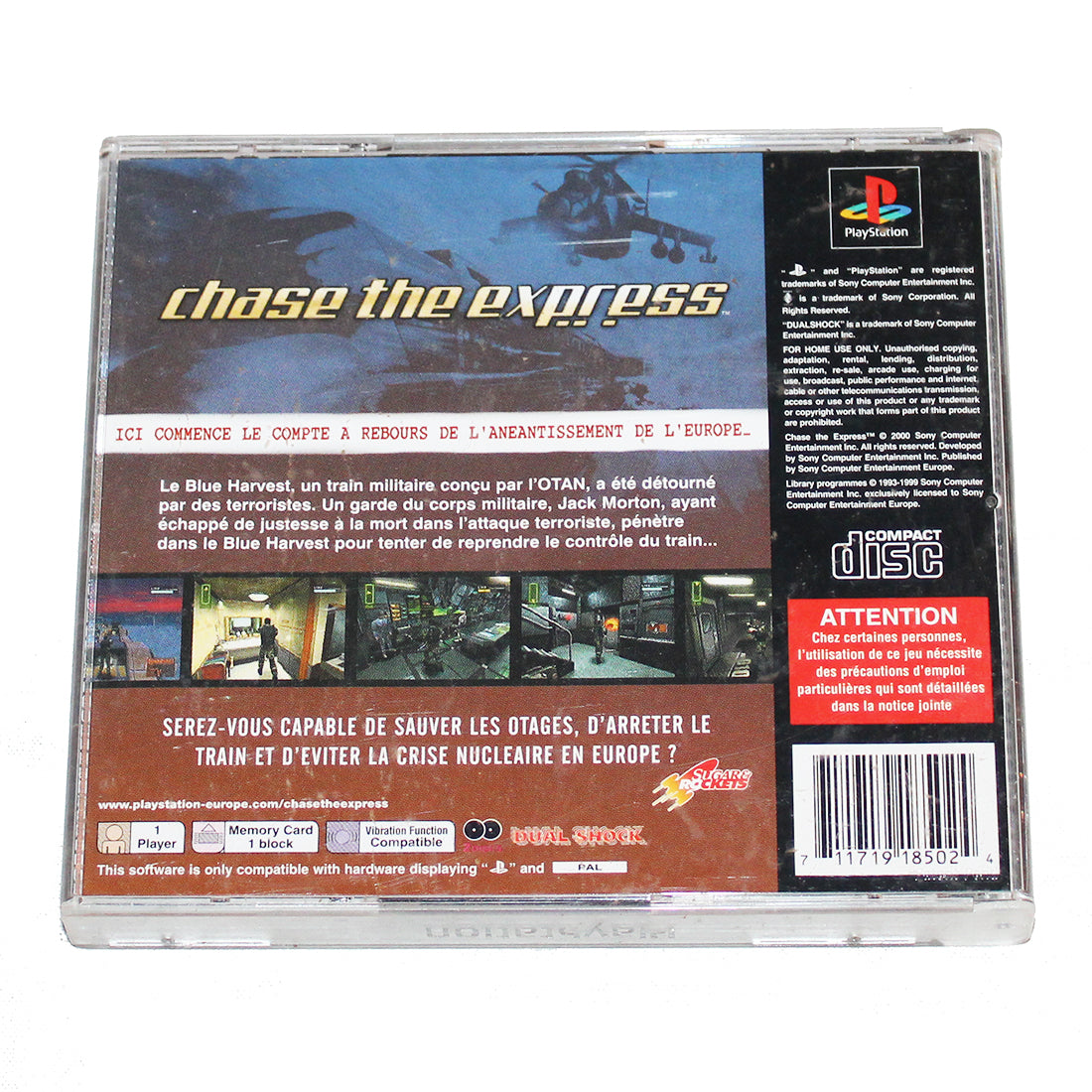 Jeu PS1 Chase The Express (2000) - Version PAL, Complète - Bon état