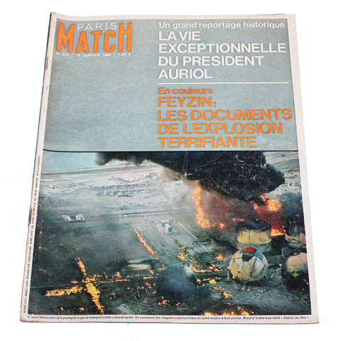 Magazine / revue Paris Match n° 875 du 15/01/1966 Auriol / Feyzin