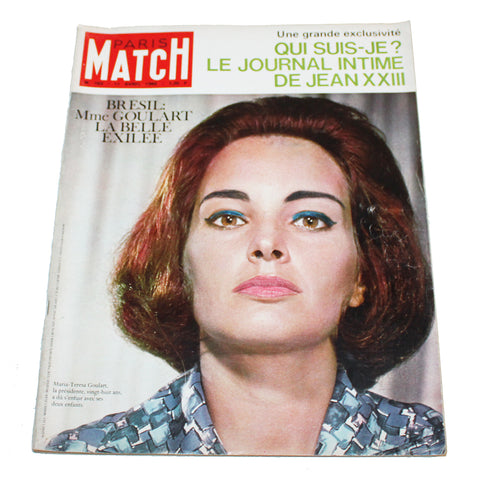 Magazine / revue Paris Match n° 783 du 11/04/1964 Jean XXIII / Mme Goulart