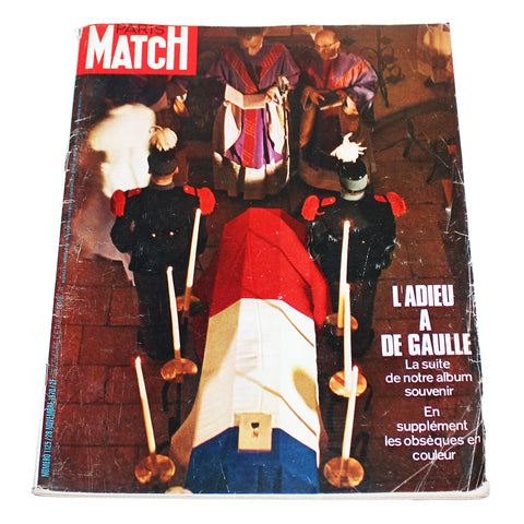 Magazine / revue Paris Match n° 1125 du 28/11/1970 l'Adieu à De Gaulle